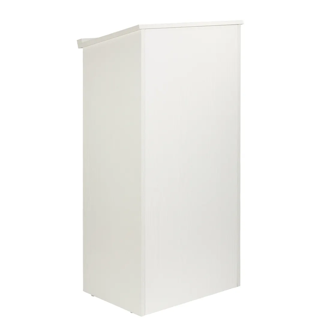 Alpine Industries ADI661-01-WHI Speakers Podium Lectern, Floor Model, 23"W x 15"D, Wood, White Finish