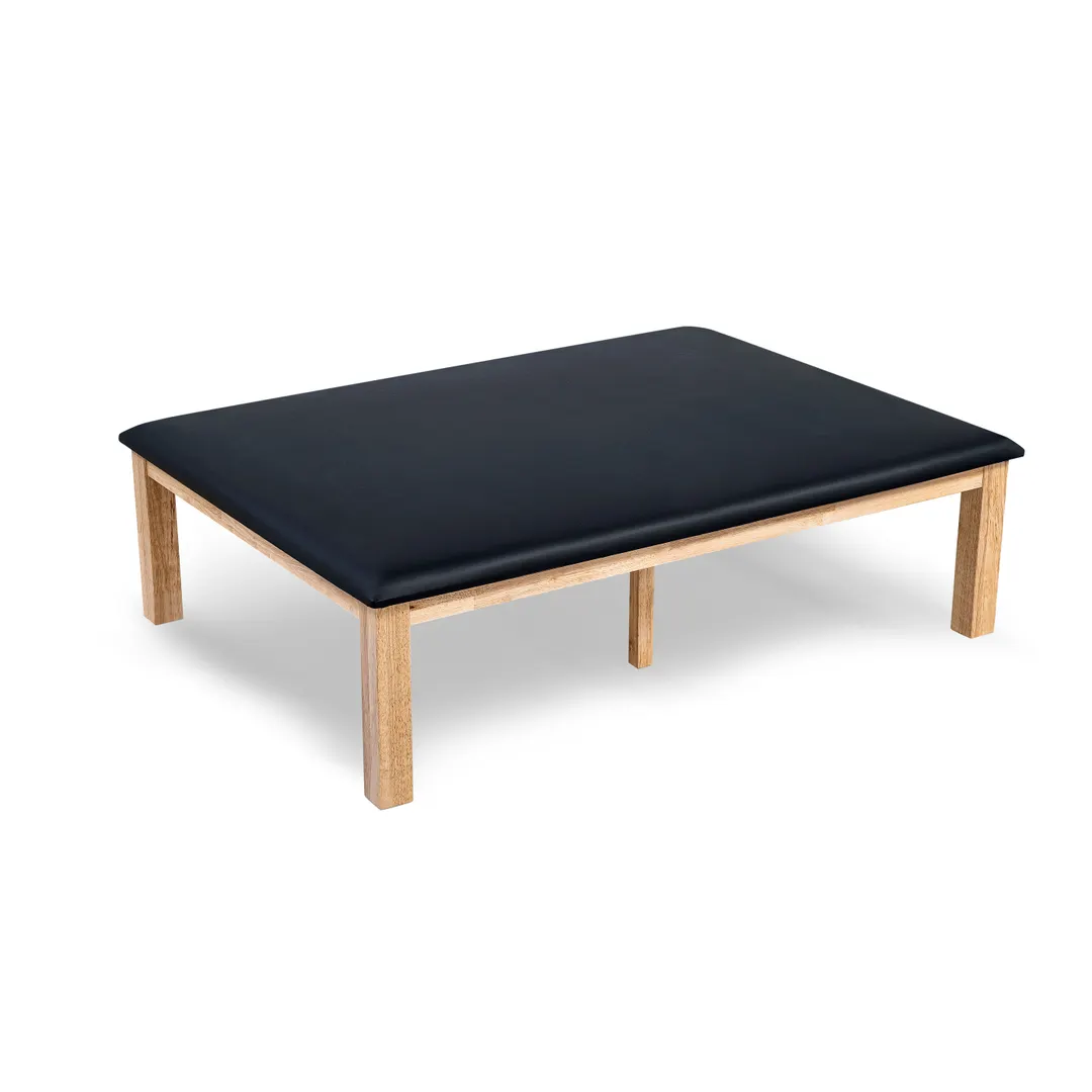 Alpine Industries ADI996-05-BLK 72" Massage Therapy Treatment Table, Upholstered, Black, Wooden Hardwood Legs