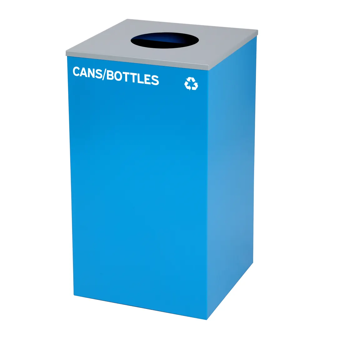 Alpine Industries ALP4450-KIT-BLU-C-CB Metal Recycling Receptacle / Container