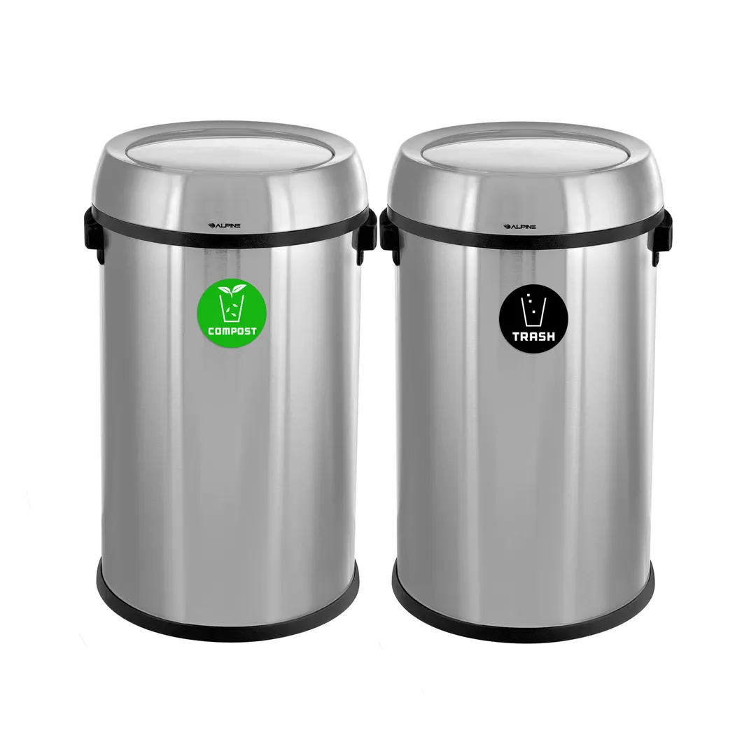 Alpine Industries ALP470-65L-1-CO-T Compost & Trash Receptacle