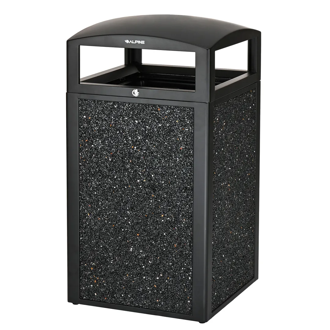 Alpine Industries ALP471-40-GRYS Outdoor/Indoor Trash Receptacle