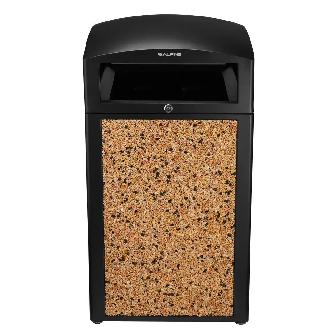 Alpine Industries ALP471-40-STO Outdoor/Indoor Trash Receptacle