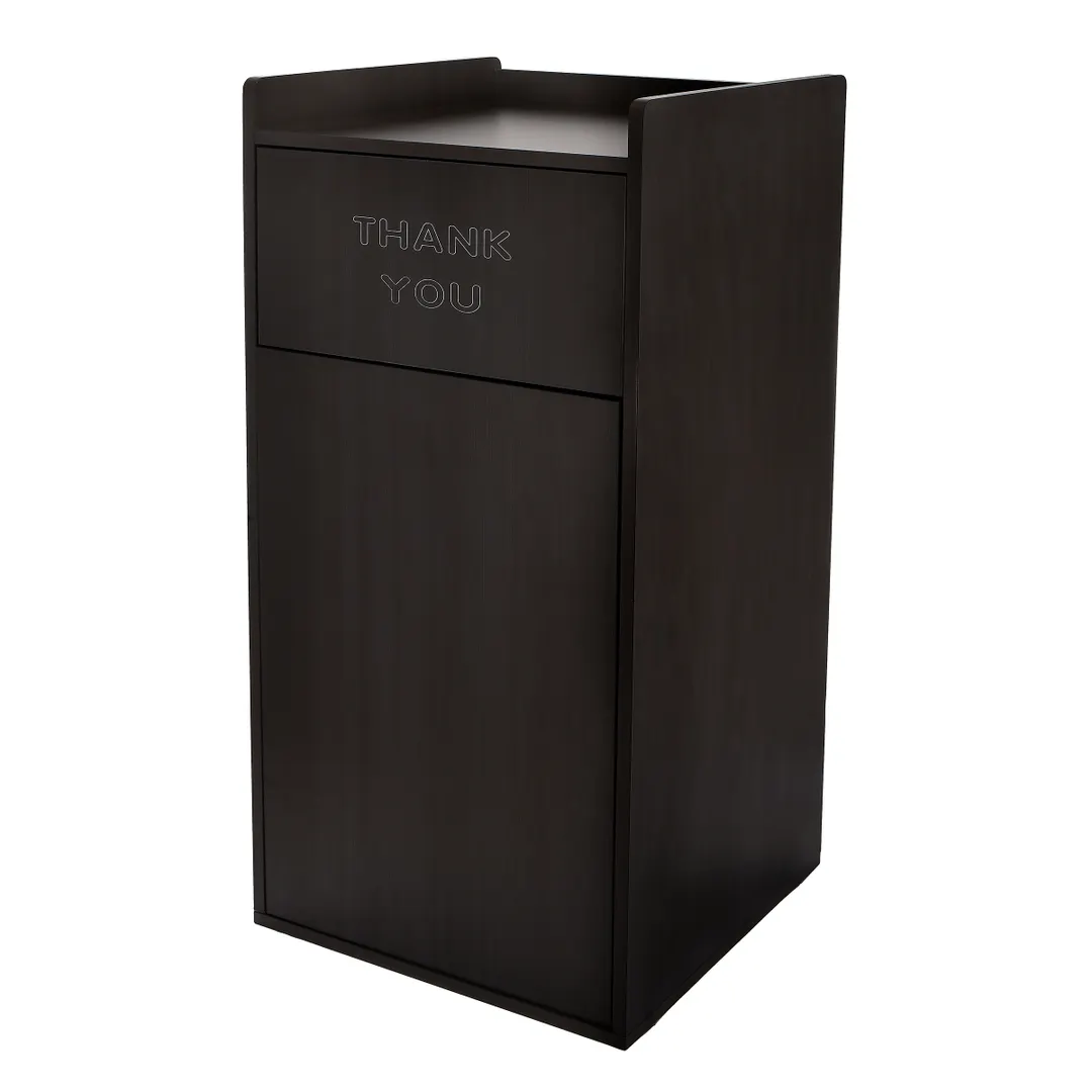 Alpine Industries ALP476-BLK Receptacle Enclosure with Drop Hole & Tray Shelf