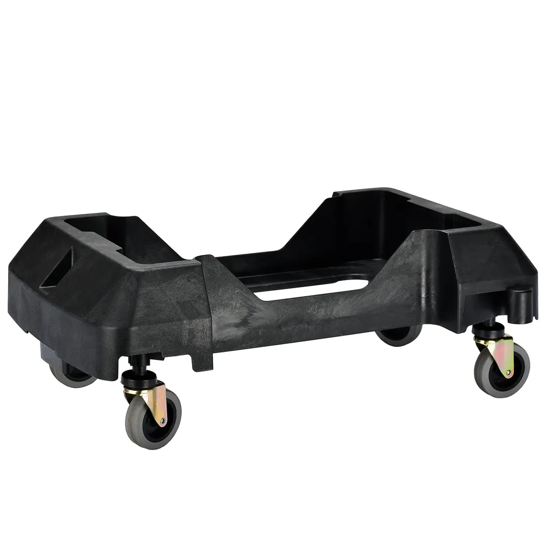 Alpine Industries ALP477-DOLLY Trash Can Dolly, Rectangular, Black