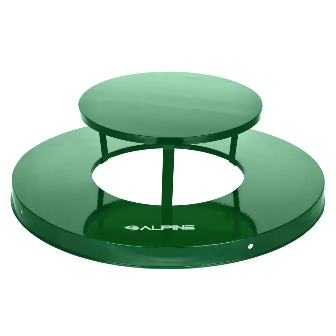 Alpine Industries ALP479-38-A-GRN Rain Bonnet Lid For Outdoor 38 Gallon Waste Receptacle, Green