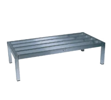 Winholt ALSQ-5-1224 24" x 60" x 12" Aluminum Tubular Stationary Dunnage Rack with 2000 lb. Capacity, NSF