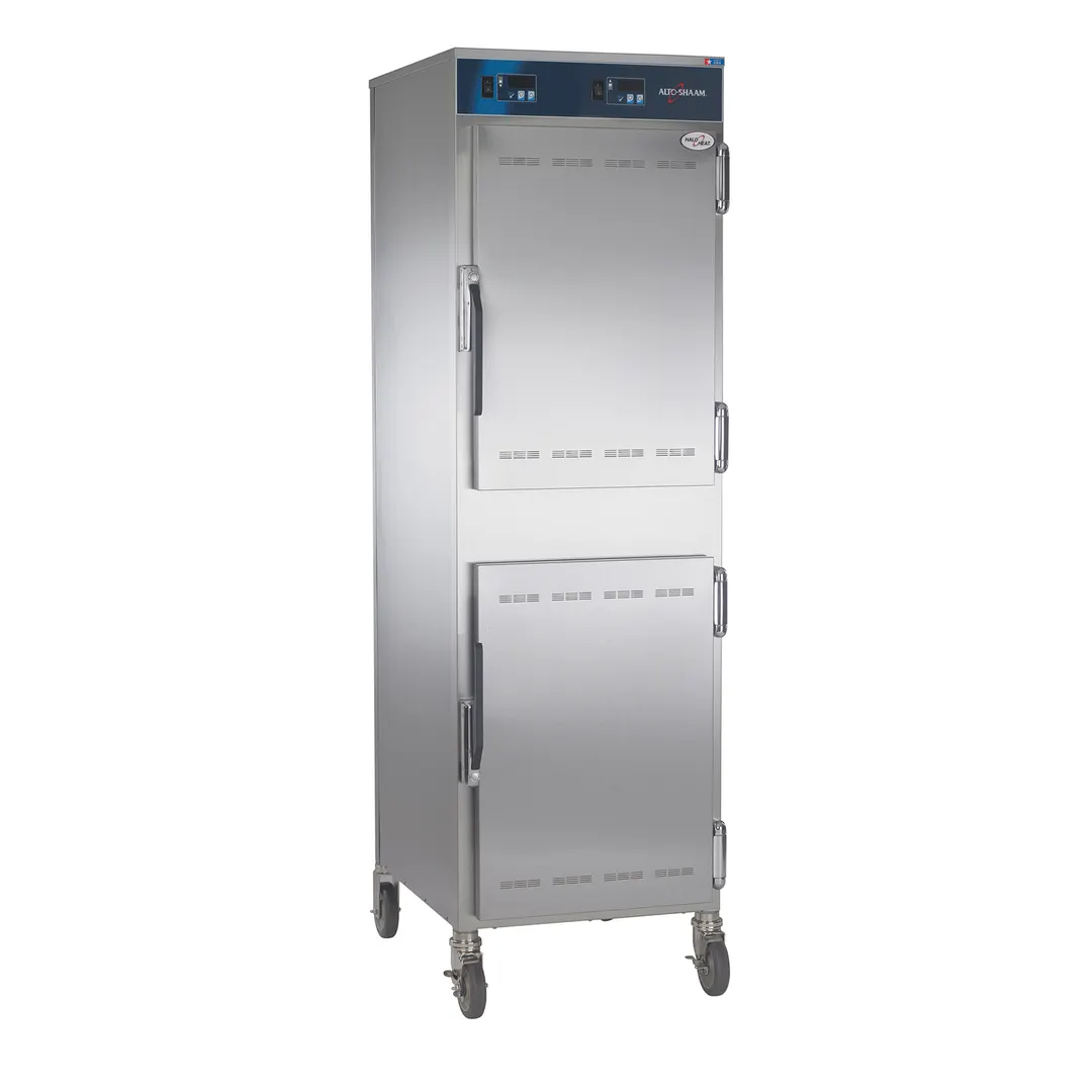 Alto-Shaam 1000-UP-QS 2-Compartment Heated Holding Cabinet, 73"-78"H, Stainless Steel, Dutch Door, 8 x 18"x26" Pans
