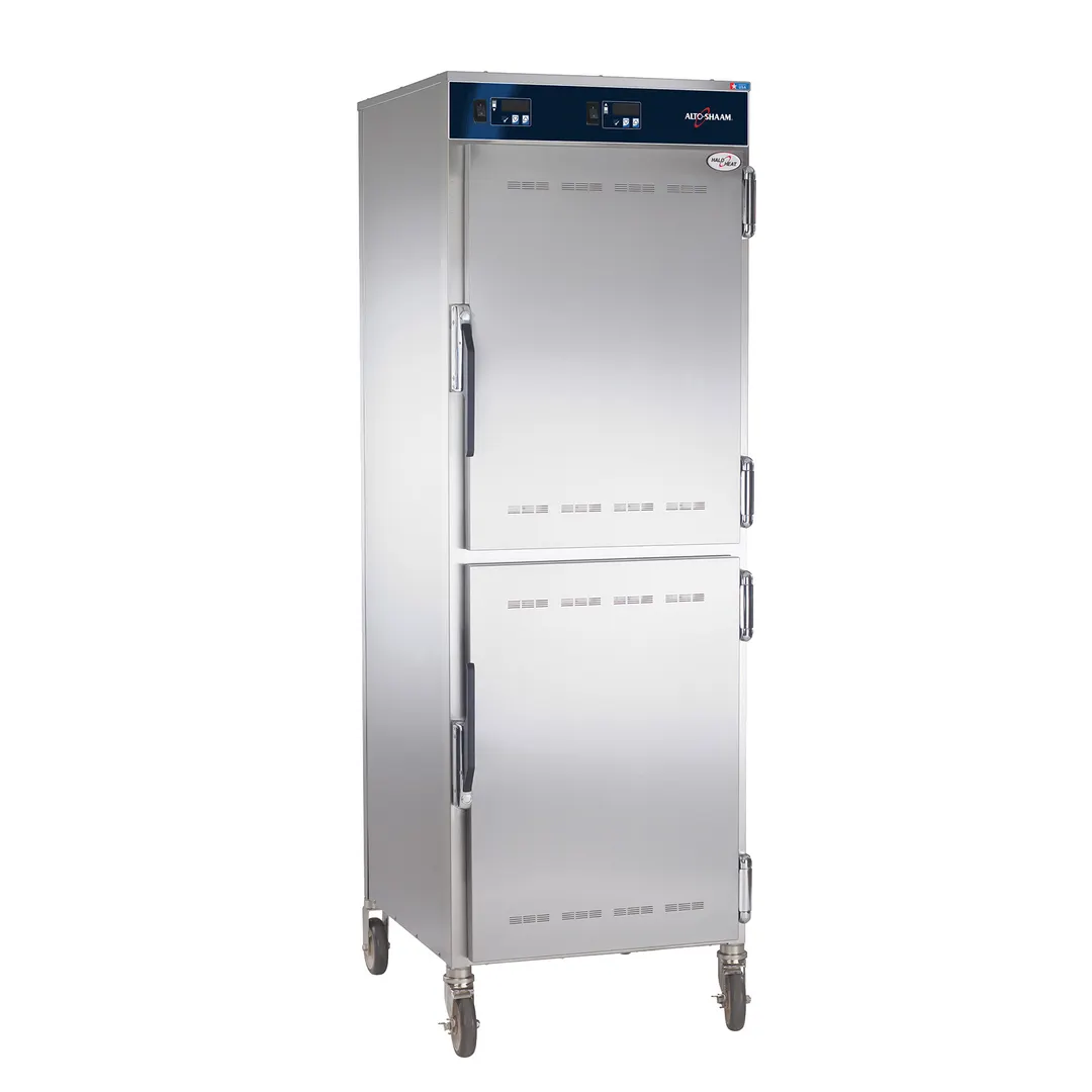 Alto-Shaam 1200-UP-QS 2-Compartment Heated Holding Cabinet, 73"-78"H, Stainless Steel, Dutch Door, 16-Pan Capacity
