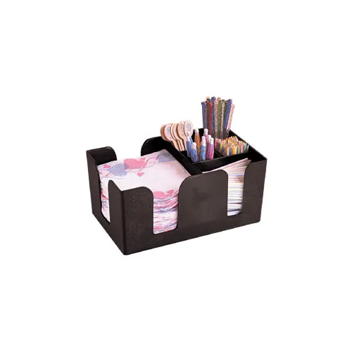 American Metalcraft BAR6 Bar Organizer, 6-Comp Black Plastic, 9-1/2" L x 5-3/4" W x 4-1/8" H Caddy