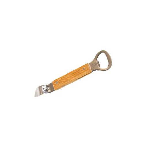 American Metalcraft BBC39 Deluxe Bottle/Can Opener, 4-1/2" Long, Tempered Stainless With Hardwood Handle