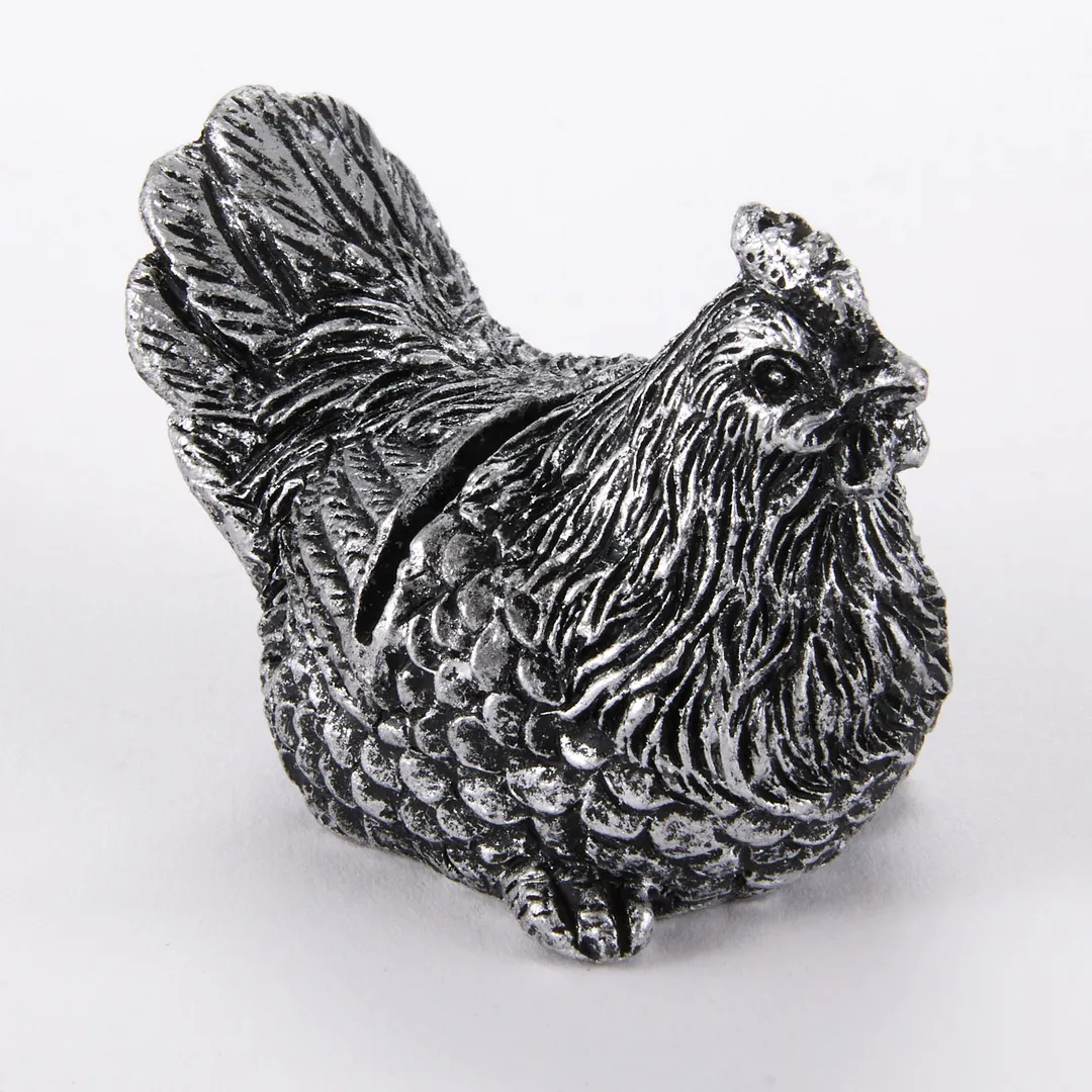 American Metalcraft CHPH - Polyresin Card Holder, Hen Design, 4" H x 6" W, Resin