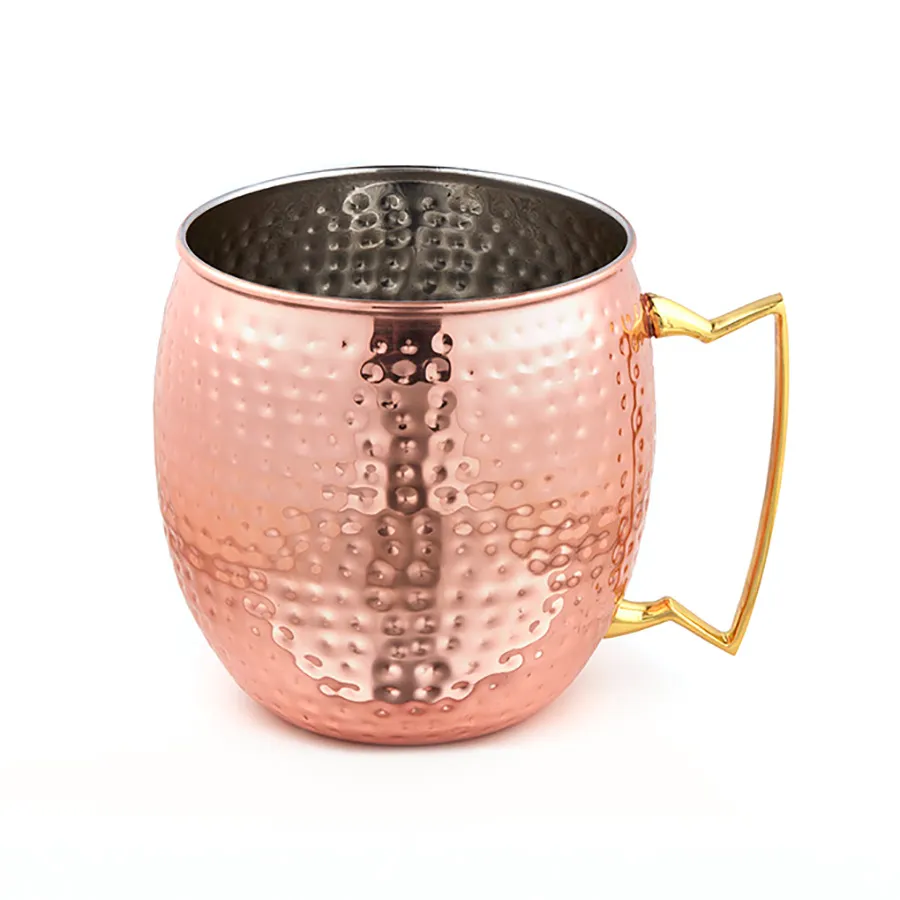 American Metalcraft CM96H Moscow Mule Mug, 96 oz, Hammered Copper, 6" Dia x 6-5/8" H, 8" W Handle