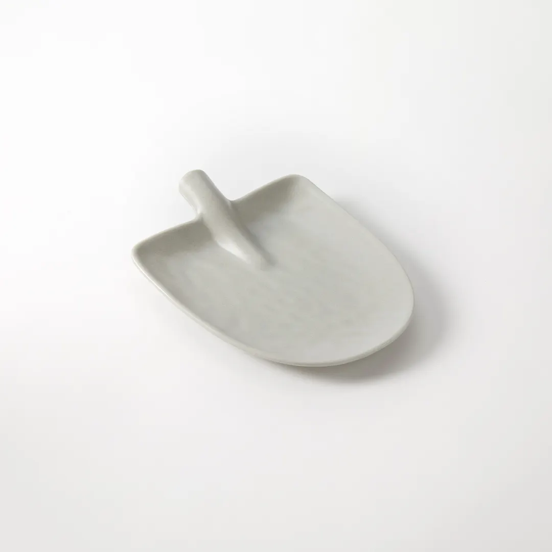 American Metalcraft SP8SH Shovel Platter - Oval Melamine, 8.5" x 6.25" x 1.6", Gray Shadow