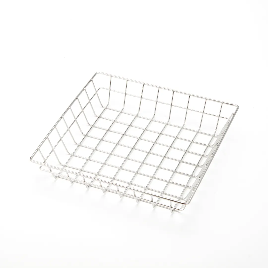 American Metalcraft SQGS10 Wire Grid Basket, 10" L x 10" W x 2" H Stainless Steel Square Basket