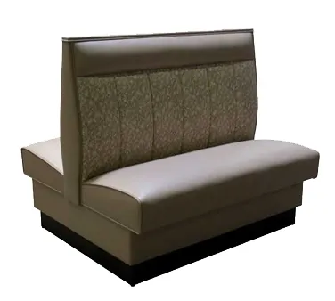 American Tables & Seating AD-426-D GR5 30"L Double Deuce 6 Channel Back, Fully Upholstered Booth, 42" Height