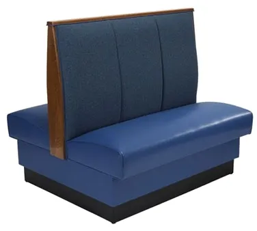 American Tables & Seating AD-483 GR5 46"L Double 3 Channel Back, Fully Upholstered Booth, 48" Height