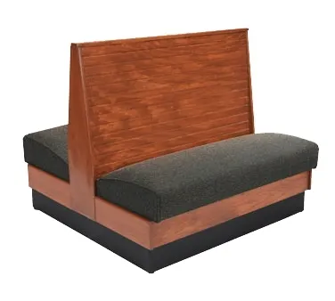 American Tables & Seating AD36-WBB-SS GR5 46"L Double Bead Board Back, Standard Seat Booth, 36" Height