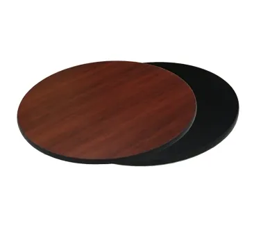 American Tables & Seating ADL36-B/DM Round 36" Diameter Laminate Reversible Table Top, T-Mold Edge