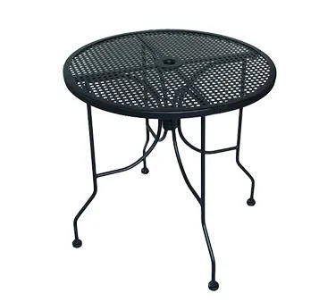 American Tables & Seating ALM30 30" Round Open Mesh Top Standard Height Outdoor Table
