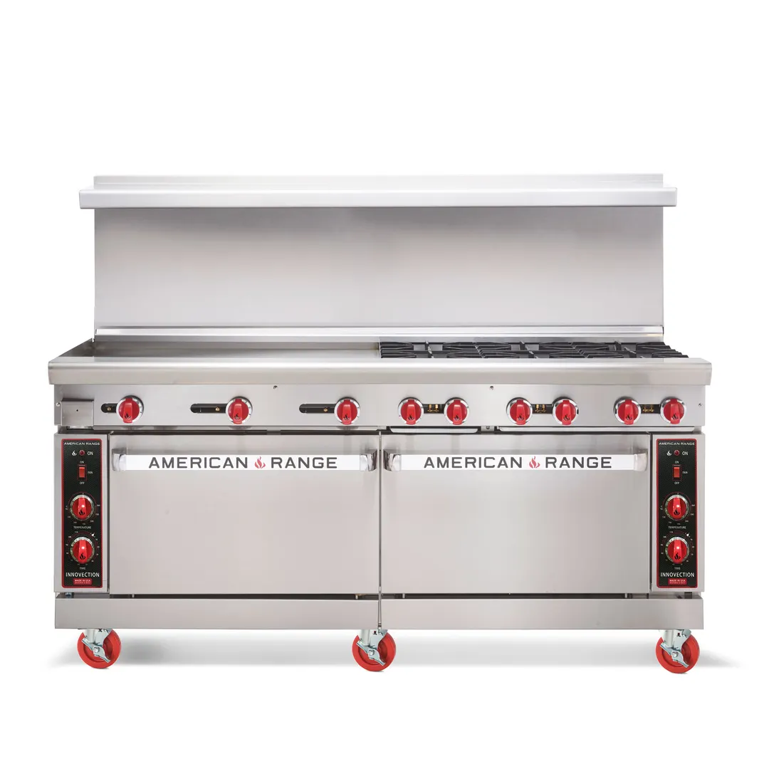 American Range AR-48G-4B-126L-SBR 72" Gas Restaurant Range
