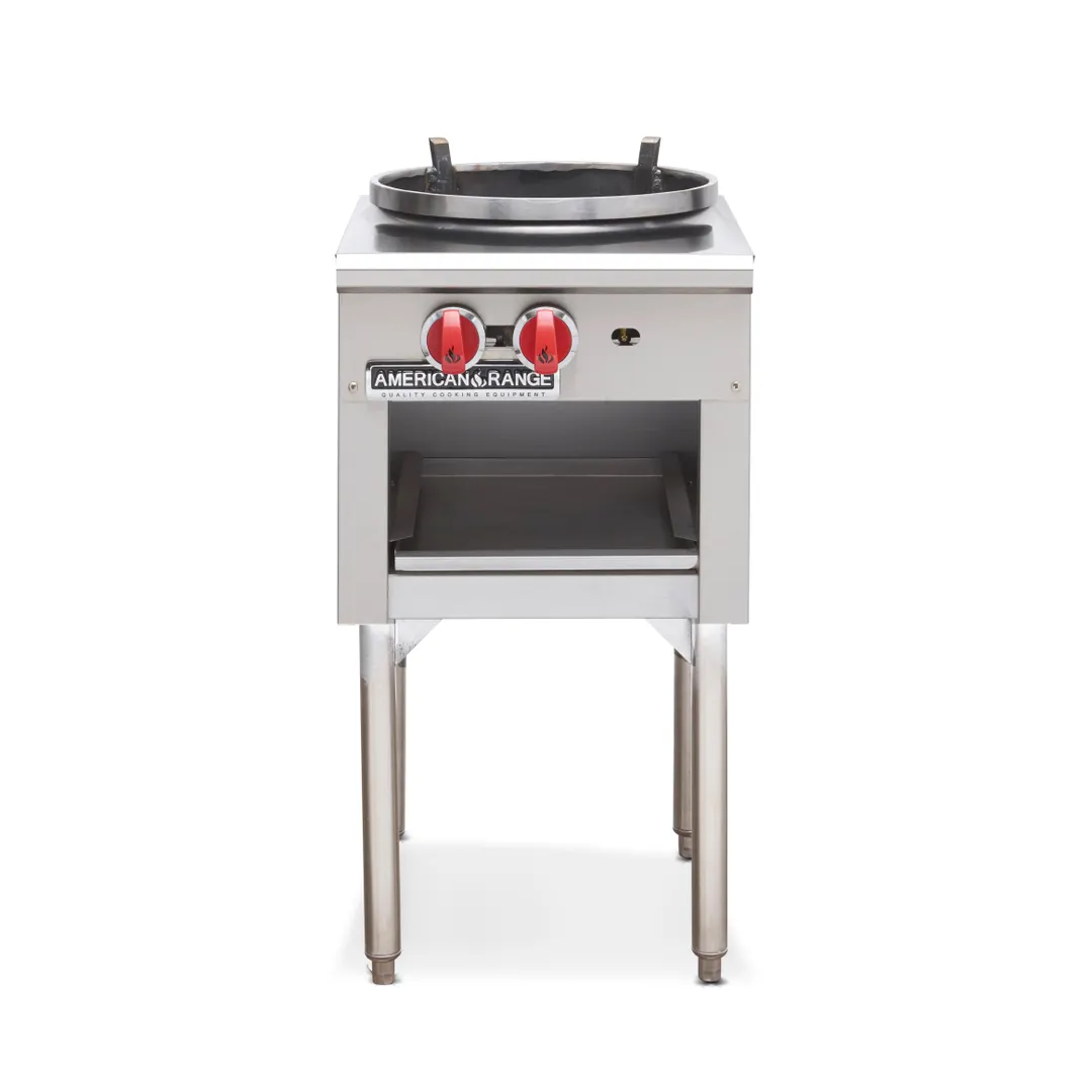 American Range ARWR-3R Gas Wok Range w/ (1) Bowl, (3) Ring Burners, 16" Wok Ring, Manual Knobs, 90.000 BTU