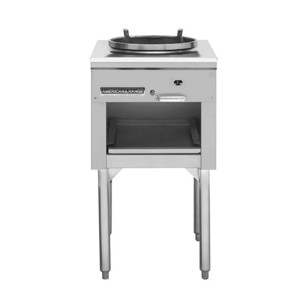 American Range ARWR-J13 Gas Wok Range w/ (1) Bowl, 23 Tip Jet Burner, 13" Wok Ring, Knee "L" Lever, 125.000 BTU