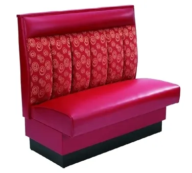 American Tables & Seating AS-486-W GR6 6 Channel Back Booth, Upholstered Wall Bench, 48" Height