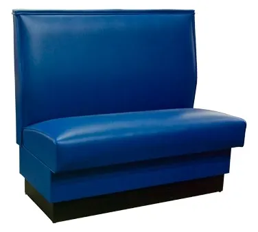 American Tables & Seating QAS-42 GR4 46"L Single Plain Back, Upholstered Booth, 42" Height