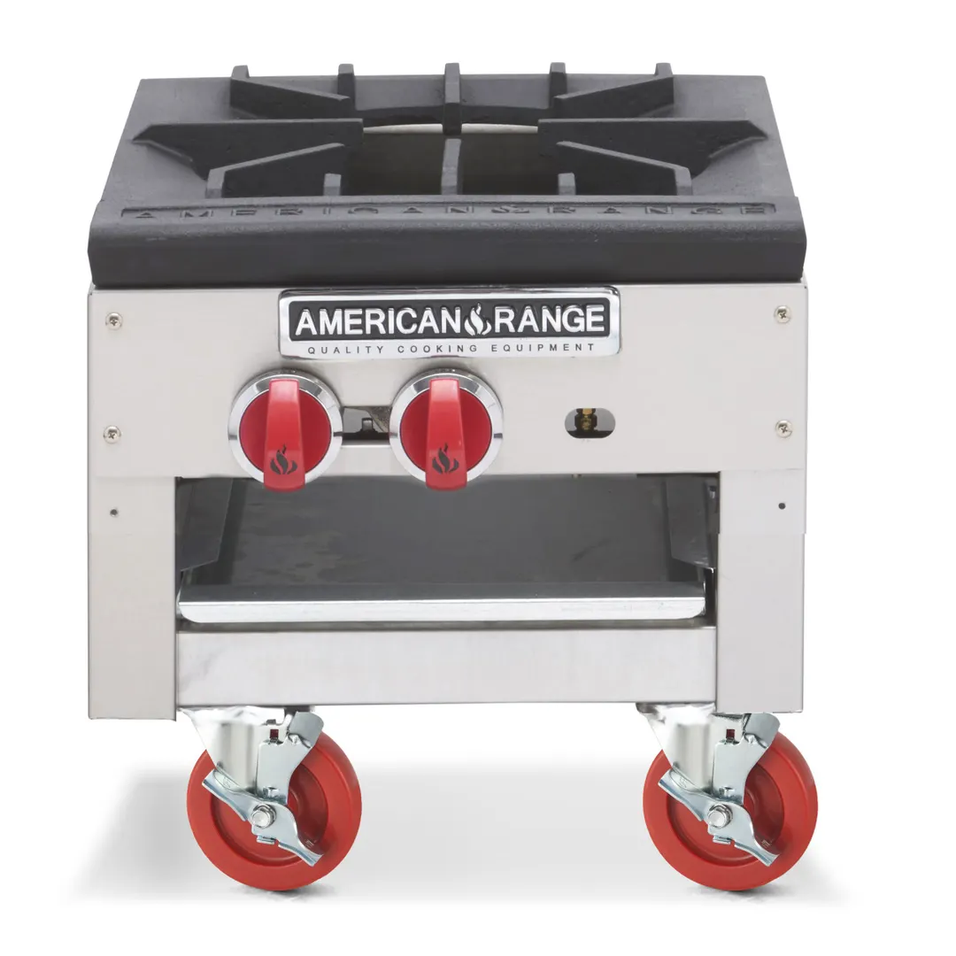 American Range SPSH-18 18" Gas Stock Pot Range w/ (1) Three Ring Burner, Low Height, 90.000 BTU 