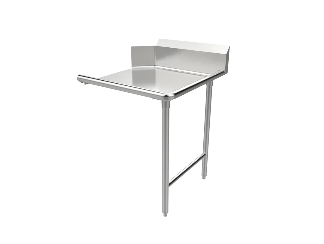 American Tables & Seating MET-CDT-30R 30" Clean Straight Dishtable w/ Right Table, 9" Backsplash, Stainless Steel Legs
