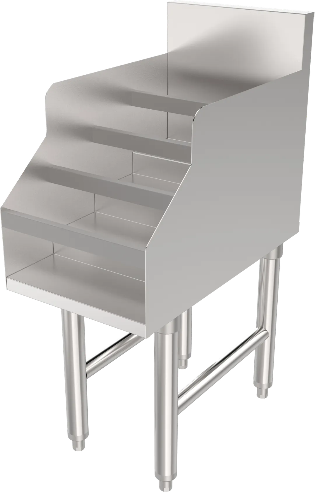 American Tables & Seating MET-LQD-12 Underbar Bottle Display Unit
