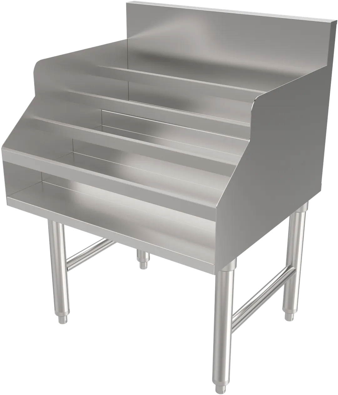 American Tables & Seating MET-LQD-24 Underbar Bottle Display Unit