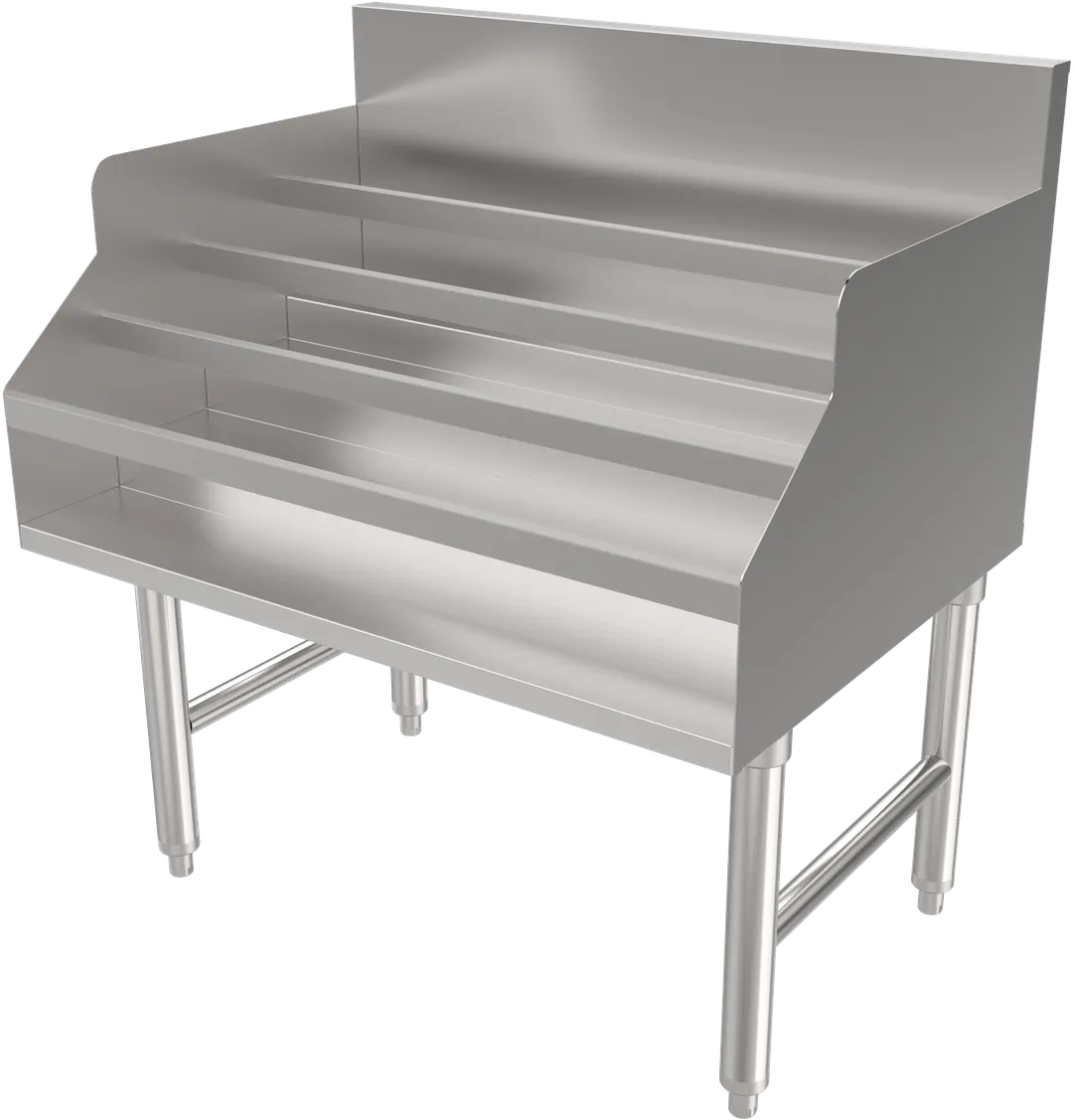 American Tables & Seating MET-LQD-30 Underbar Bottle Display Unit