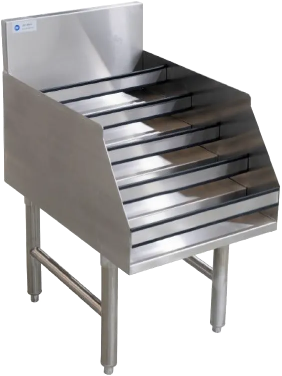 ATS MET-LQDR-1825 Liquor Display, 5‑Tier Steel, 18"W x 25"D x 30"H, 20 Btl, 6" Bksp, NSF