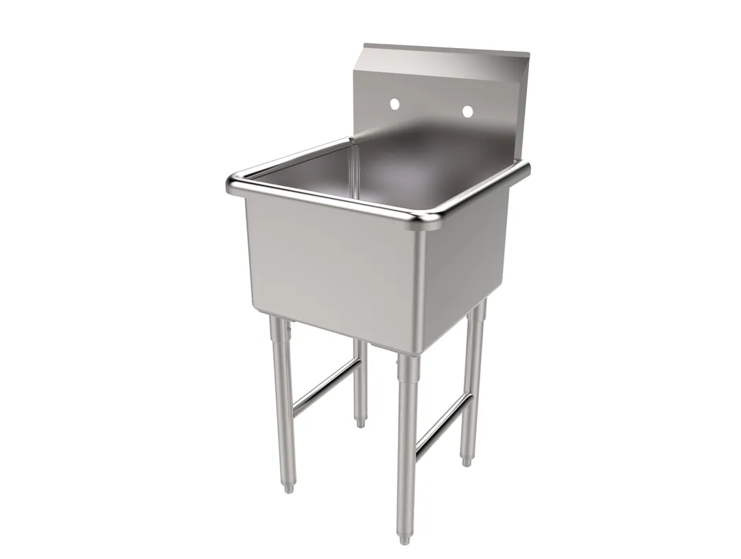 American Tables & Seating MET-SE-18181N 21" One Compartment Sink, 18"W x 18"L Bowl Without Drainboards