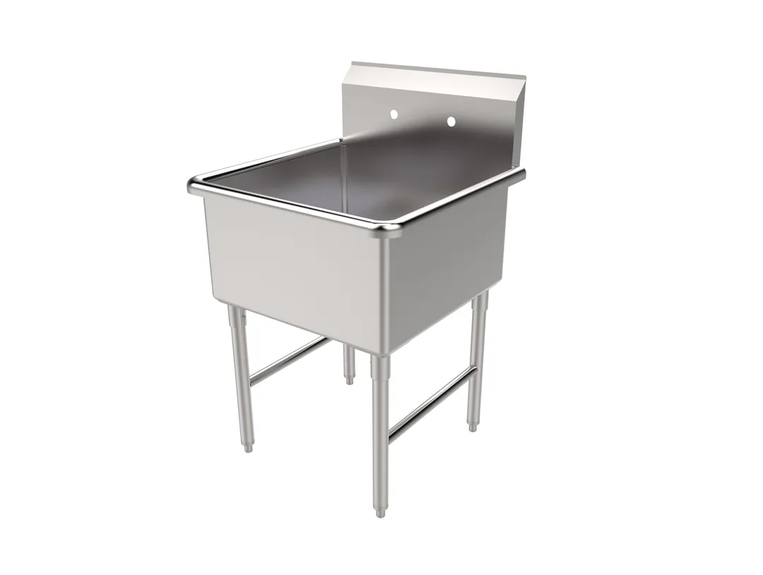 American Tables & Seating MET-SEH-24241N 27" One Compartment Sink, 24"W x 24"L Bowl Without Drainboards