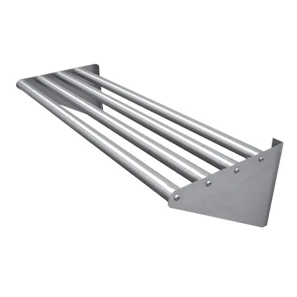 ATS MET-TDDS-7215 Stainless Steel Wall Mount Tubular Dish Drainage Shelf - 72"W X 15"D