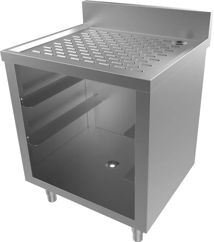 ATS MET-UBGR-242 Underbar Glass Storage Unit, Drainboard Top