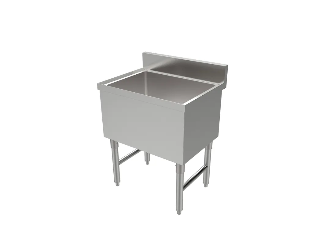 American Tables & Seating MET-UBIB-1824 24"W Stainless Steel Underbar Ice Bin / Cocktail Unit