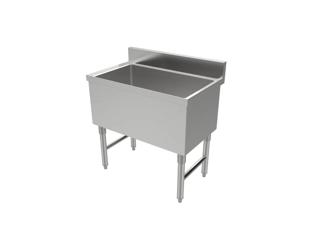 American Tables & Seating MET-UBIB-1830 30"W Stainless Steel Underbar Ice Bin / Cocktail Unit