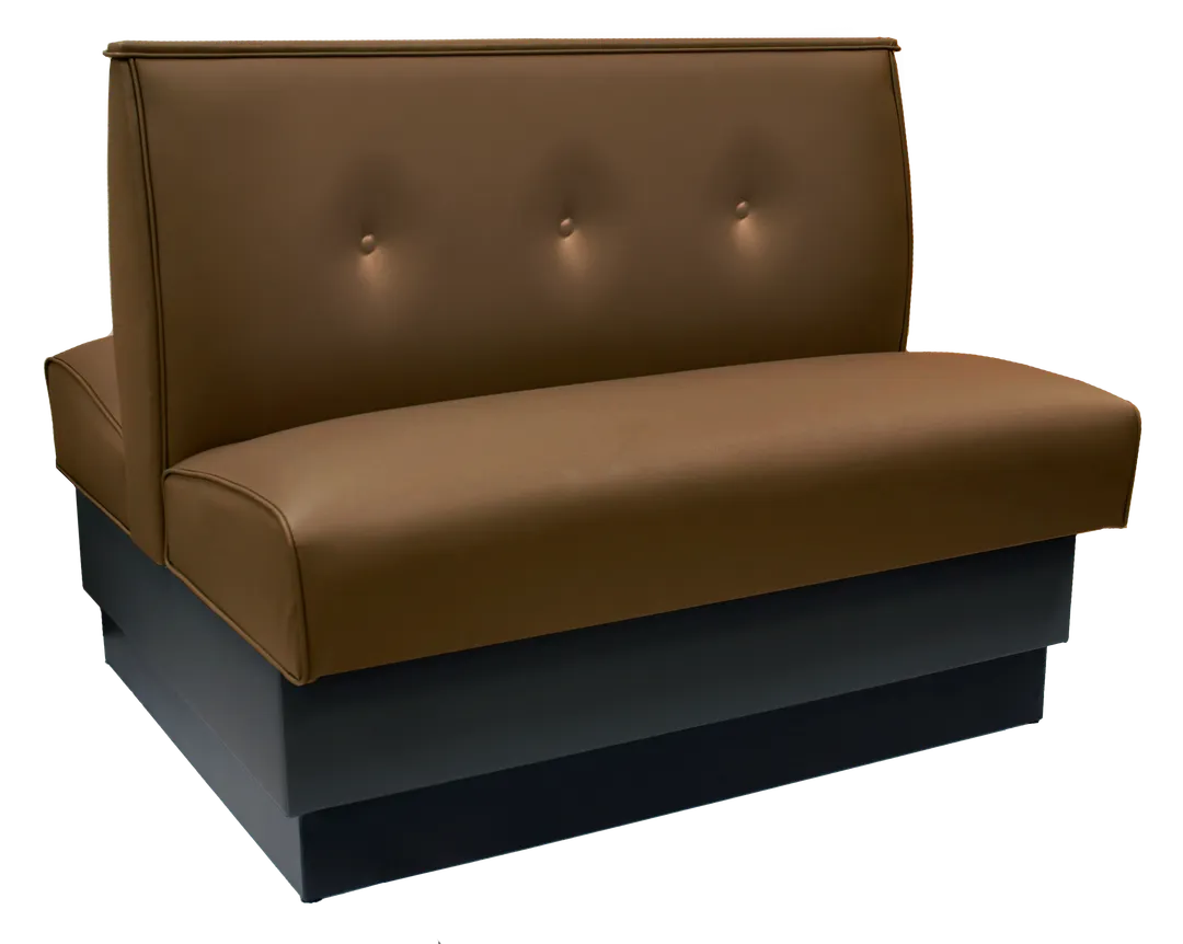 ATS QAD-36TB-3 Double 46"L Tufted Back Upholstered Restaurant Booth, 36"H, Hardwood Frame, Vinyl Finish