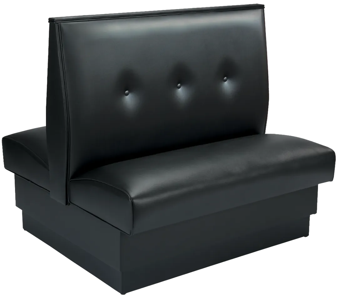 ATS QAD-42TB-3 Double Booth, 46"L, 42"H, 3-Button Tufted Back, Upholstered, Hardwood Frame