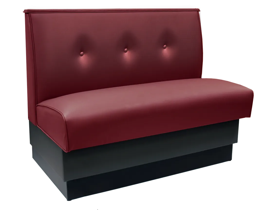 ATS QAS-36TB-3 Single 46"L Upholstered Tufted Back Restaurant Booth, 36"H, Hardwood Frame