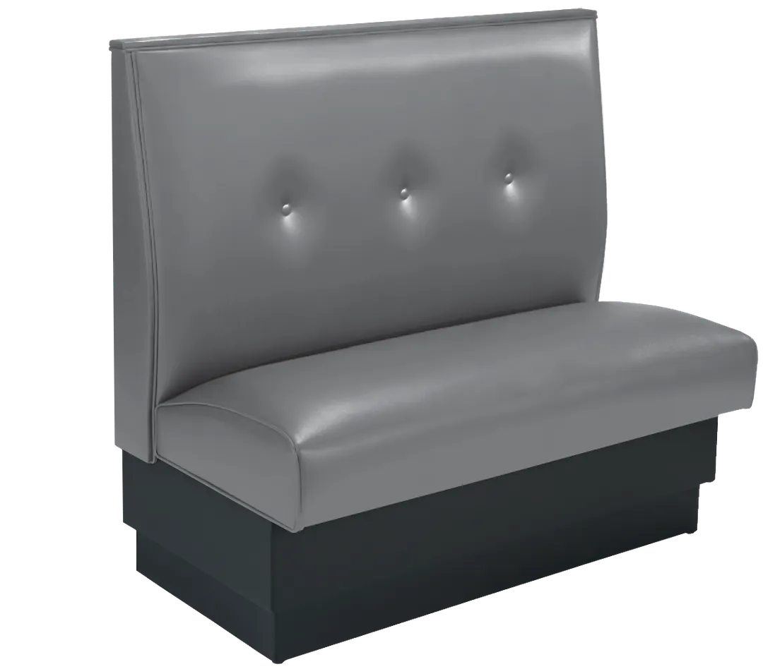 ATS QAS-42TB-3 Single 46"L Upholstered Tufted Back Booth, 42"H, Removable Foam Seat, Hardwood Frame