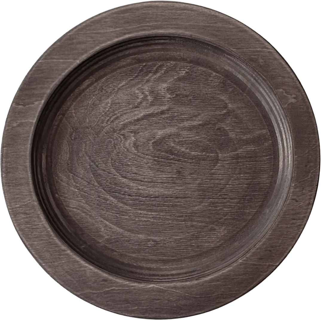 ATS UR5 Wood Underliner, 6 1/4" Round, Walnut Stain, Hand Wash Only, Wood - 1/Case