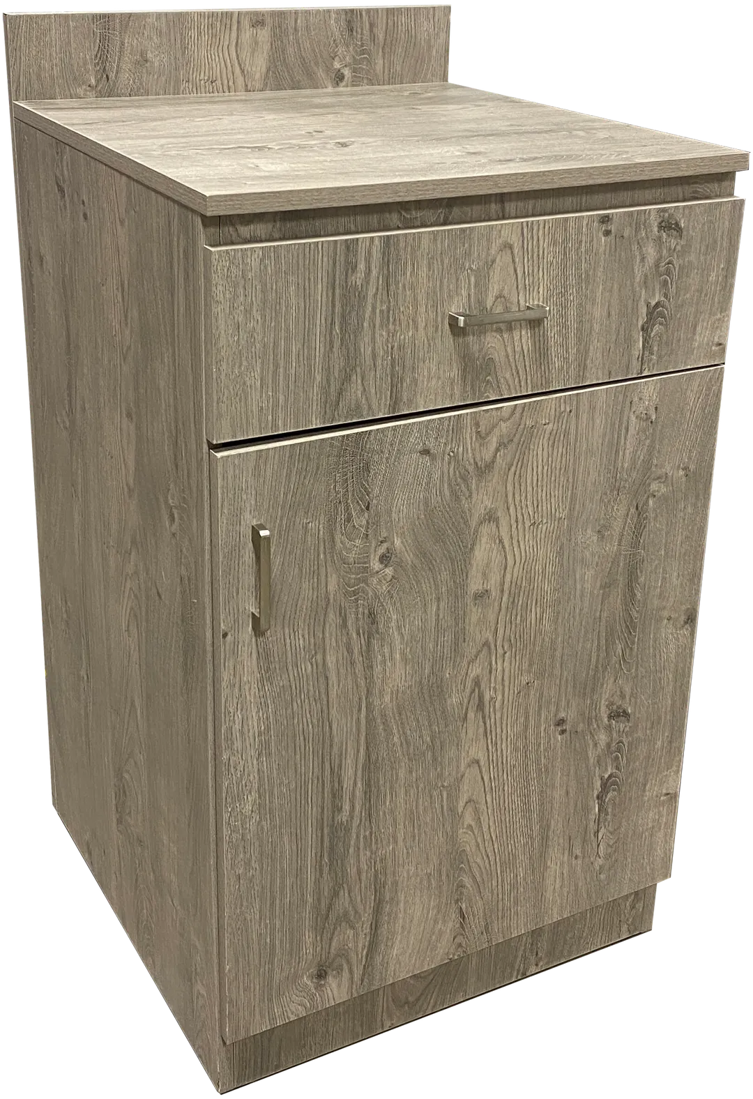 ATS WS1-GRY Wait Station, 24"W x 24.25"D x 39.25"H, Gray Swing Door, Melamine Exterior, Plastic Laminate Finish, 1 Drawer, 1 Shelf, 4" Backsplash