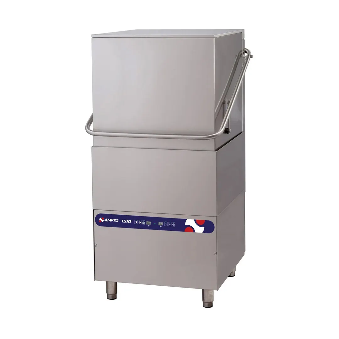 AMPTO 1510 29" Door Type Straight-Thru Dishwasher, 30 Racks/Hr -21 Gal/Hr - High Temp with Booster