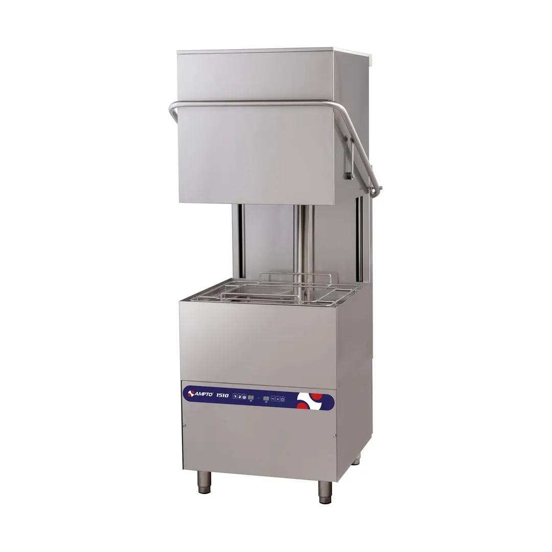 AMPTO 1510 29" Door Type Straight-Thru Dishwasher, 30 Racks/Hr -21 Gal/Hr - High Temp with Booster