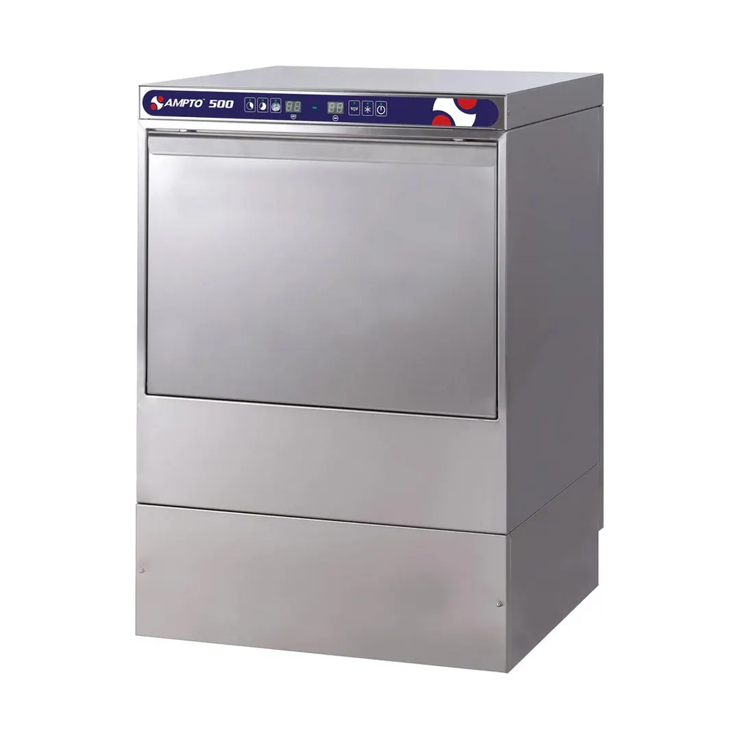 AMPTO 500 22" Undercounter Dishwasher,20/30 or 60 Racks/Hr-17 Gal/Hr-High Temp  w/Booster
