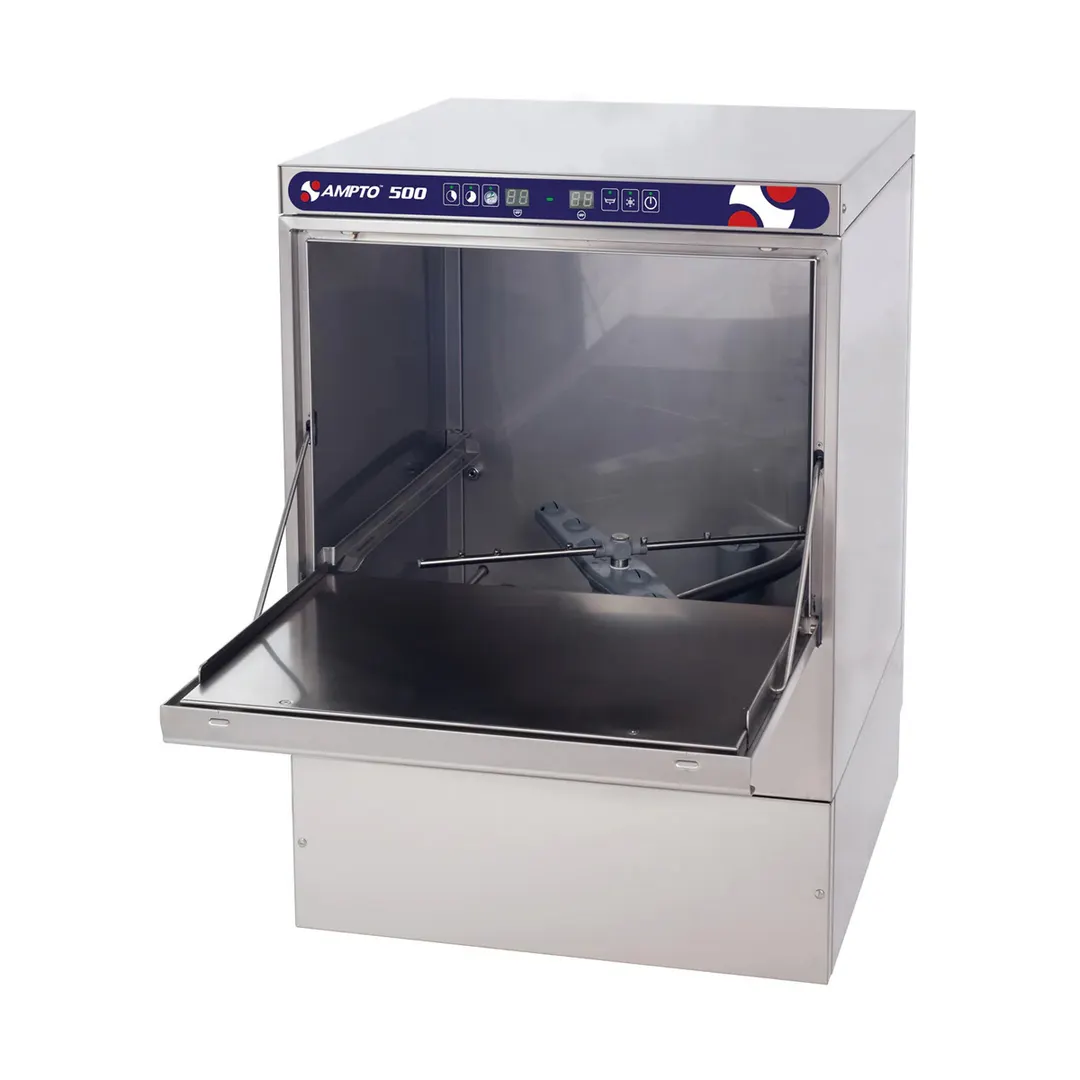 AMPTO 500 22" Undercounter Dishwasher,20/30 or 60 Racks/Hr-17 Gal/Hr-High Temp  w/Booster